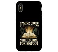 I Found Jesus Still Looking For Bigfoot Christian Faith Camp Case for iPhone X/XS