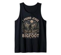 I Found Jesus Still Looking for Bigfoot Retro Vintage Tank Top