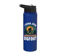 I Found Jesus Still Looking for Bigfoot Sasquatch Christian Stainless Steel Insulated Water Bottle
