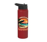 I Found My Calling Retirement Beach Sunset Stainless Steel Insulated Water Bottle