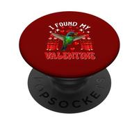 I Found My Valentine Hummingbird Cute Hearts Floral Roses PopSockets Adhesive PopGrip