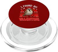 I Found My Valentine Sparrow Cute Hearts Floral Roses PopSockets PopGrip for MagSafe