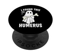 I Found This Humeru Spooky Halloween Ghost Nurse Men Women PopSockets Adhesive PopGrip