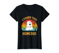 I Found This Humerus Funny Ghost Nurse Retro Halloween Nurse Value Graphic T-Shirt, Women, Black, L