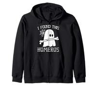 I Found This Humerus - Ghost Bone Pun Humorous Joke Zip Hoodie