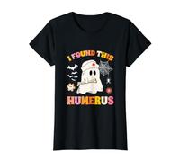 I Found This Humerus Groovy Ghost Nurse Halloween Costume Value Graphic T-Shirt, Women, Black, S