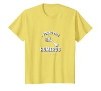 I Found This Humerus: Skeletal Humor Pun Lovers T-Shirt, Kids, Lemon, 12 Years