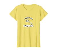 I Found This Humerus: Skeletal Humor Pun Lovers T-Shirt, Women, Lemon, XL