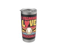 I Freaking Love Baseball Stainless Steel Insulated Tumbler