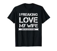 I Freaking Love My Wife When She Lets Me Go Skiing Funny T-Shirt