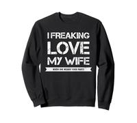 I Freaking Love My Wife When She Wears Yoga Pants funny cool Sweatshirt