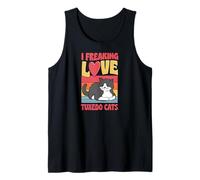 I Freaking Love Tuxedo Cats Tank Top