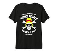 I Fully Intend to Haunt People When I Die Messy Bun Skull Premium T-Shirt