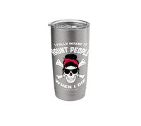 I Fully Intend to Haunt People When I Die Messy Bun Skull Stainless Steel Insulated Tumbler