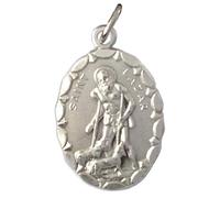 I G J SAINT LAZARUS THE LEPER BEGGAR OVAL SHAPE MEDAL - 100% MADE IN ITALY - THE PATRON SAINTS MEDAL