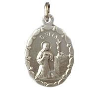 I G J SAINT RITA FROM CASCIA OVAL SHAPE MEDAL - THE PATRONESS OF LOST AND IMPOSSIBLE CAUSES - 100% MADE IN ITALYSAINT ANNE (MOTHER OF THE MOST HOLY VIRGIN MARY) OVAL SHAPE MEDAL - 100% MADE IN ITALY