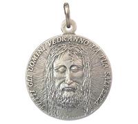 I G J The Holy Face Shroud of Jesus Christ Medal - - Real Italian Masterpiece BIg Size - 32 mm - Made in HIGH RELIEF