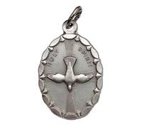 I G J THE HOLY SPIRIT OVAL SHPAE MEDAL (THE DOVE OF THE HOLY SPIRIT) - THE PATRON SAINTS MEDALS - 100% MADE IN ITALY
