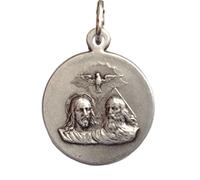 I G J The Holy Trinity Silver Tone Medal - The Patron Saints Medals