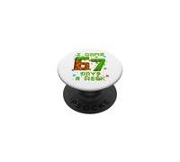 I Game 67 Hours Per Day Six Seven Gamer Pixel PopSockets Adhesive PopGrip