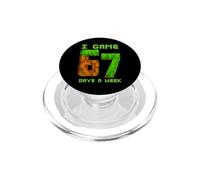 I Game 67 Hours Per Day Six Seven Gamer Pixel PopSockets PopGrip for MagSafe