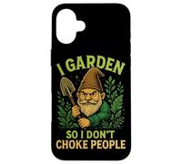 I Garden So I Don't Choke People Gnome Case for iPhone 16 Plus