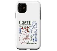 I gatti lo preferiscono al dente Funny Italian Pasta Cat Case for iPhone 11