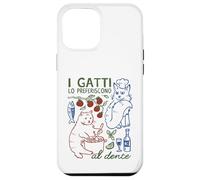 I gatti lo preferiscono al dente Funny Italian Pasta Cat Case for iPhone 12 Pro Max