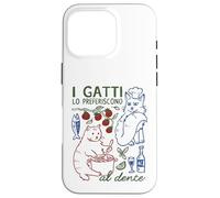 I gatti lo preferiscono al dente Funny Italian Pasta Cat Case for iPhone 16 Pro