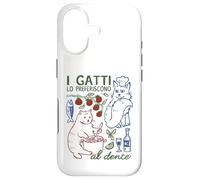 I gatti lo preferiscono al dente Funny Italian Pasta Cat Case for iPhone 17