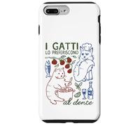 I gatti lo preferiscono al dente Funny Italian Pasta Cat Case for iPhone 7 Plus/8 Plus