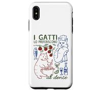 I gatti lo preferiscono al dente Funny Italian Pasta Cat Case for iPhone XS Max
