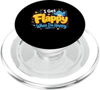 I Get Flappy When I'm Happy Autism Awareness Proud Autistic PopSockets PopGrip for MagSafe