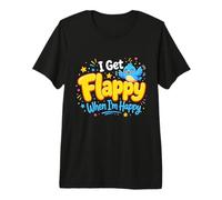 I Get Flappy When I'm Happy Autism Awareness Proud Autistic Premium T-Shirt