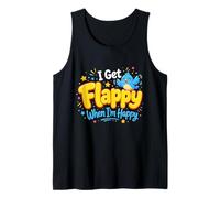 I Get Flappy When I'm Happy Autism Awareness Proud Autistic Tank Top