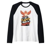 I Get Flappy When I'm Happy Cute Autism Awareness Bird Raglan Baseball Tee