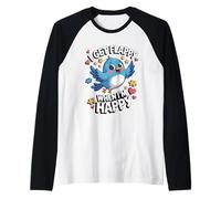 I Get Flappy When I'm Happy Cute Autism Awareness Bird Raglan Baseball Tee