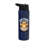 I Get Flappy When I'm Happy Cute Autism Awareness Bird Stainless Steel Insulated Water Bottle