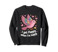 I Get Flappy When I'm Happy Cute Autism Awareness Bird Sweatshirt