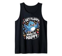 I Get Flappy When I'm Happy Cute Autism Awareness Bird Tank Top