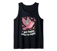 I Get Flappy When I'm Happy Cute Autism Awareness Bird Tank Top