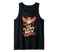 I Get Flappy When I'm Happy Cute Autism Awareness Bird Tank Top