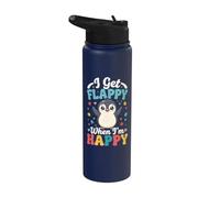 I Get Flappy When I'm Happy Stainless Steel Insulated Water Bottle