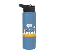 I Get Knocked Down but I Get Up Again - Bowler Bowling Stainless Steel Insulated Water Bottle