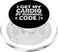 I Get My Cardio By Running Code PopSockets PopGrip for MagSafe