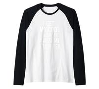 I Get My Cool From My Awesome Daughter Father Dad Daughter Raglan Baseball Tee