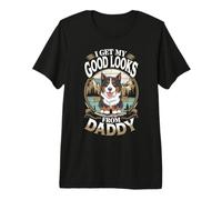 I Get My Good Looks from Daddy Bernese Mountain Dog Lover Premium T-Shirt