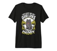 I Get My Good Looks from Daddy Black Chow Chow Dog Lover Premium T-Shirt