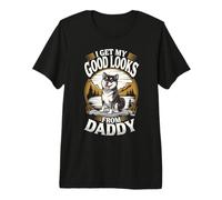 I Get My Good Looks from Daddy Black Shiba Inu Dog Lover Premium T-Shirt