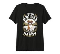 I Get My Good Looks from Daddy Boxer Puppy Dog Lover Premium T-Shirt